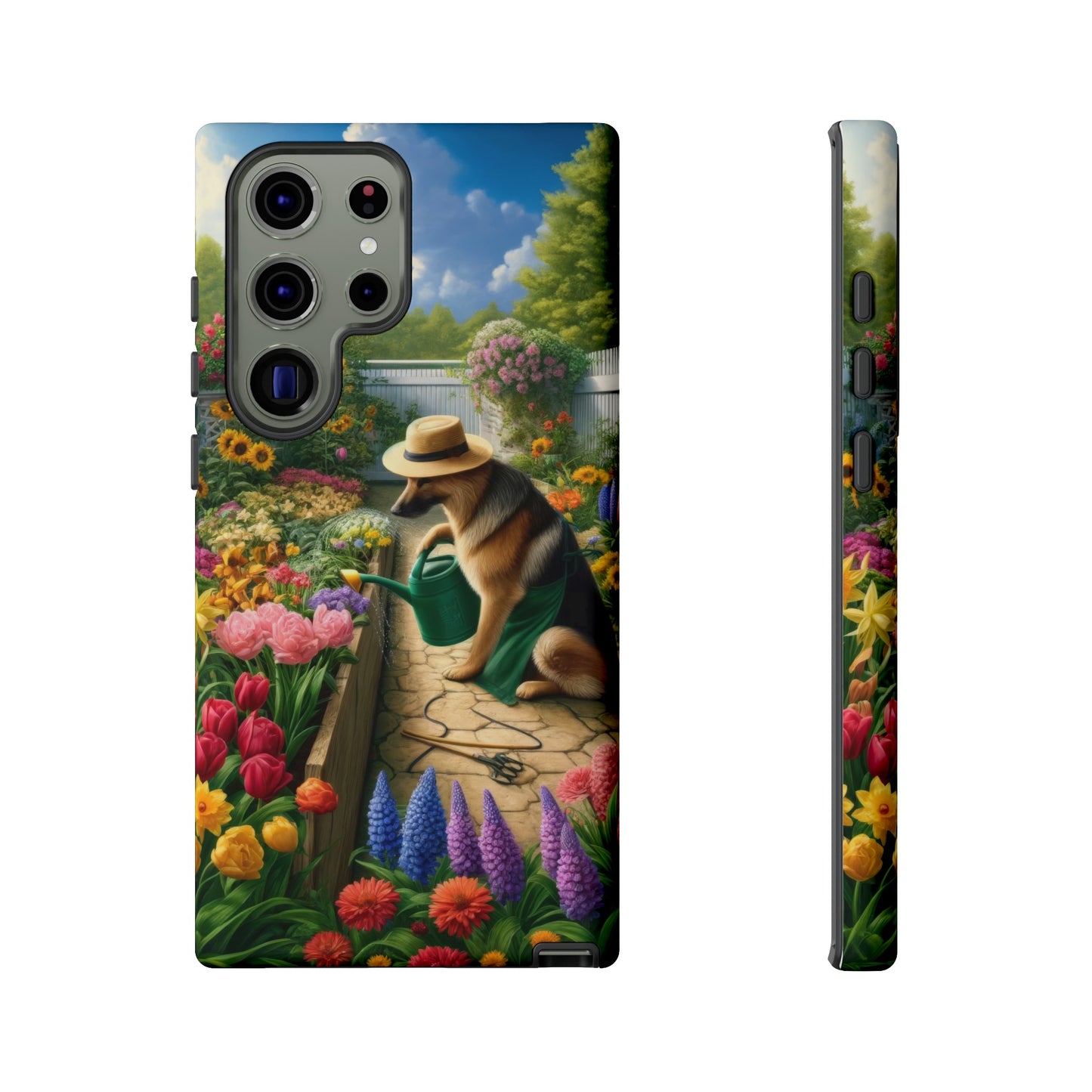 German Shepherd Gardening Phone Case