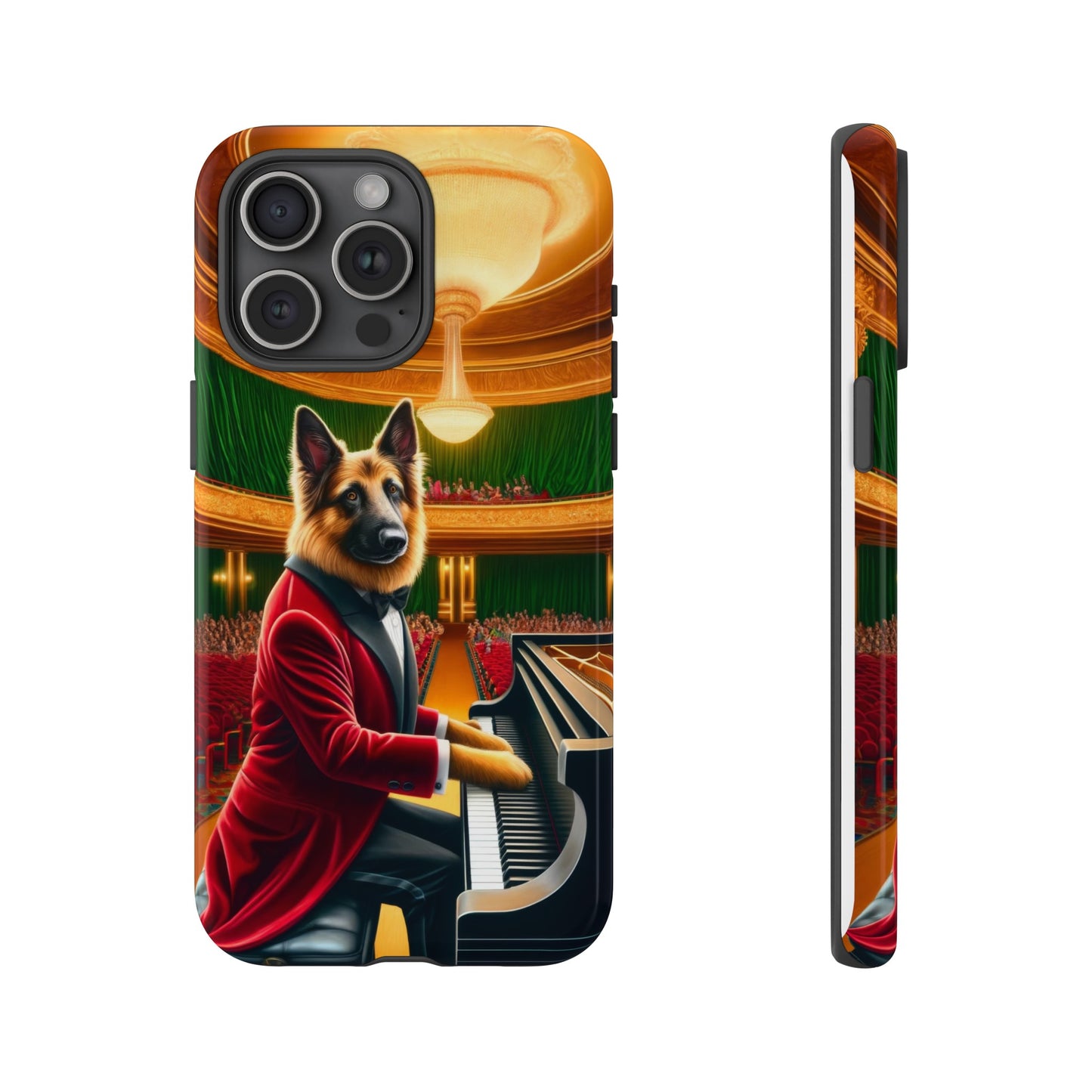 German Shepherd Playing the Piano Phone Case