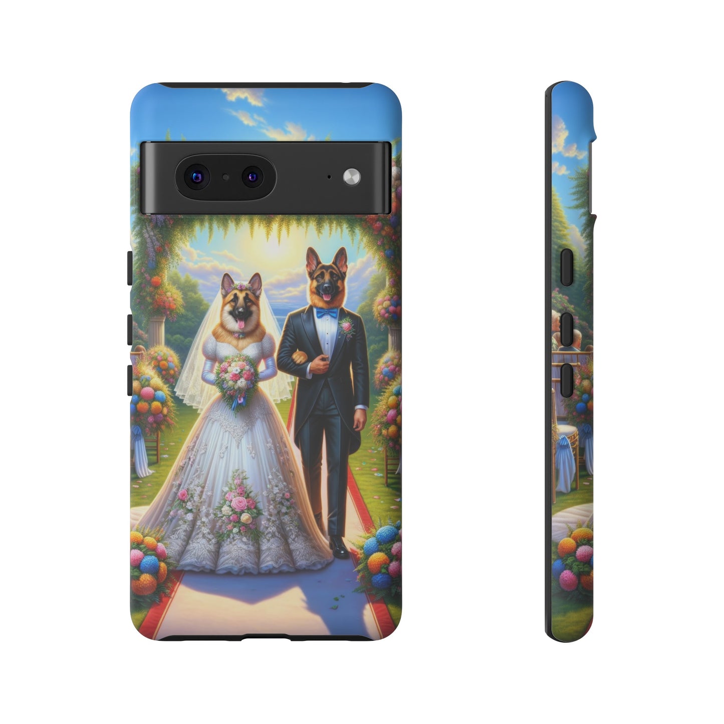 German Shepherds getting Married  Phone Case