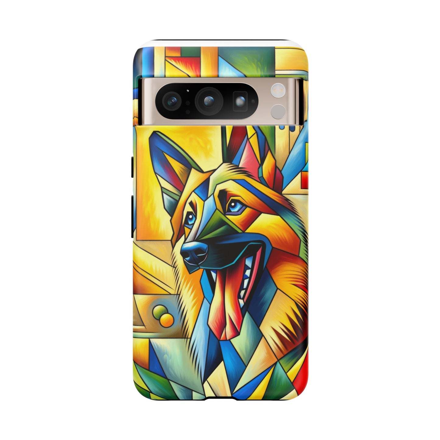 German Shepherd in Cubism Tough Phone Case