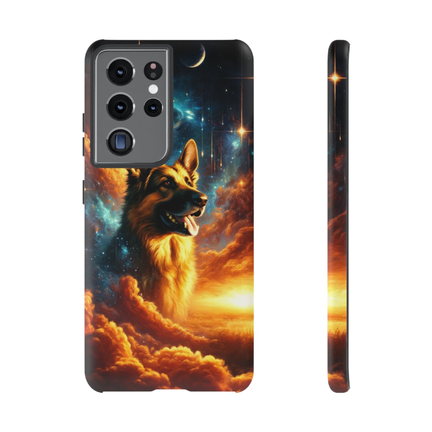 Sci-fi and stars-themed German Shepherd Phone Case