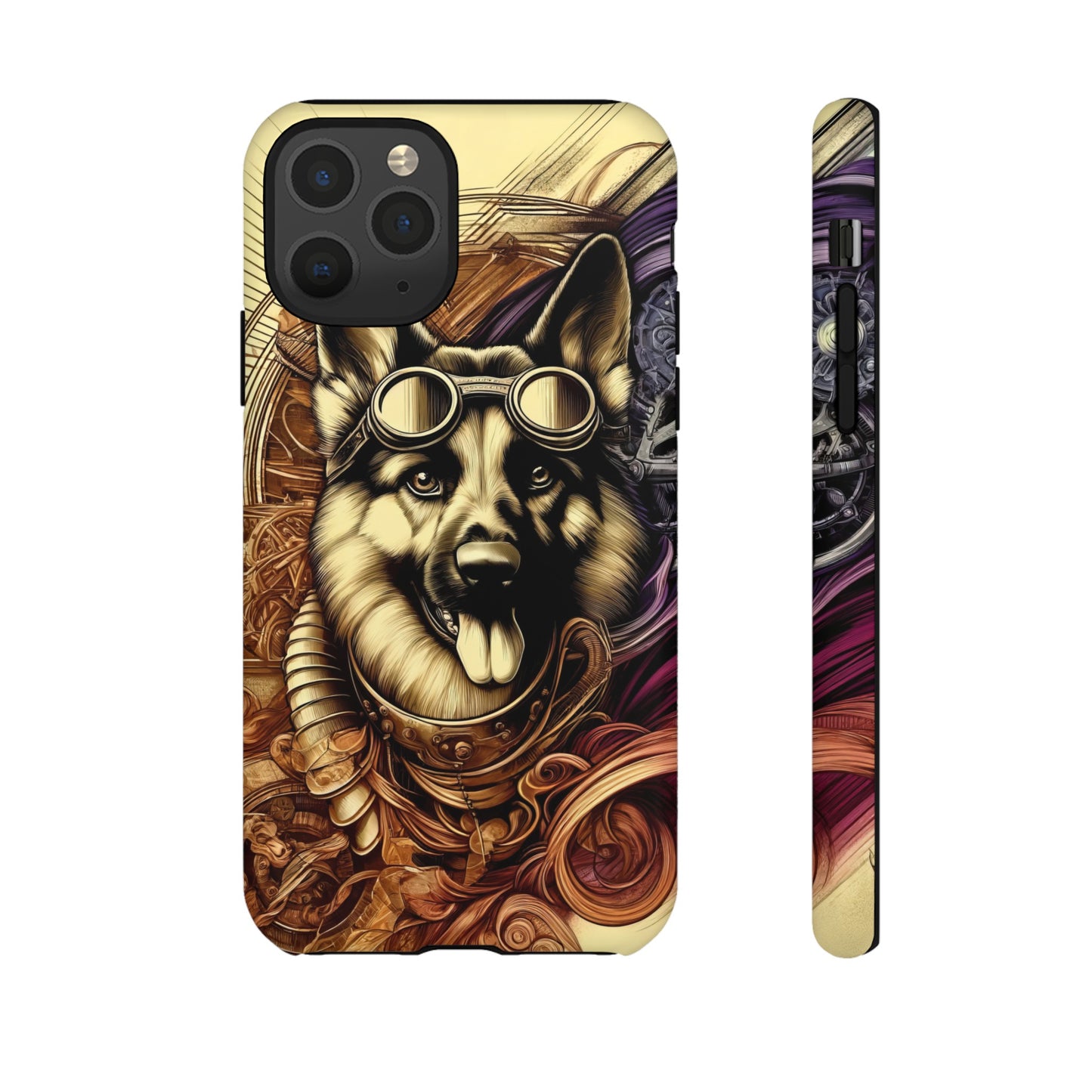 Steampunk German Shepherd Phone Case