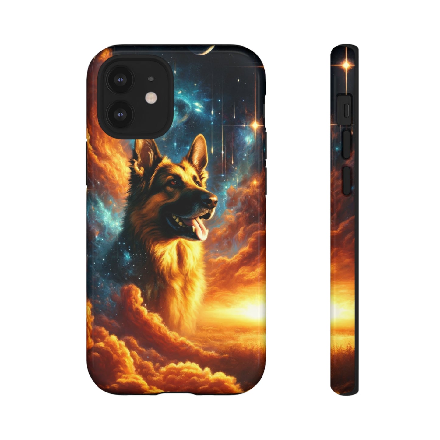 Sci-fi and stars-themed German Shepherd Phone Case