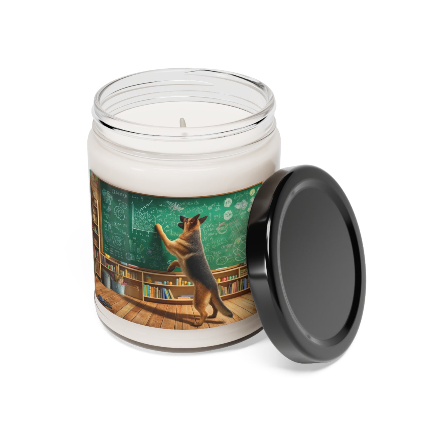 German Shepherd Professor Scented Soy Candle, 9oz