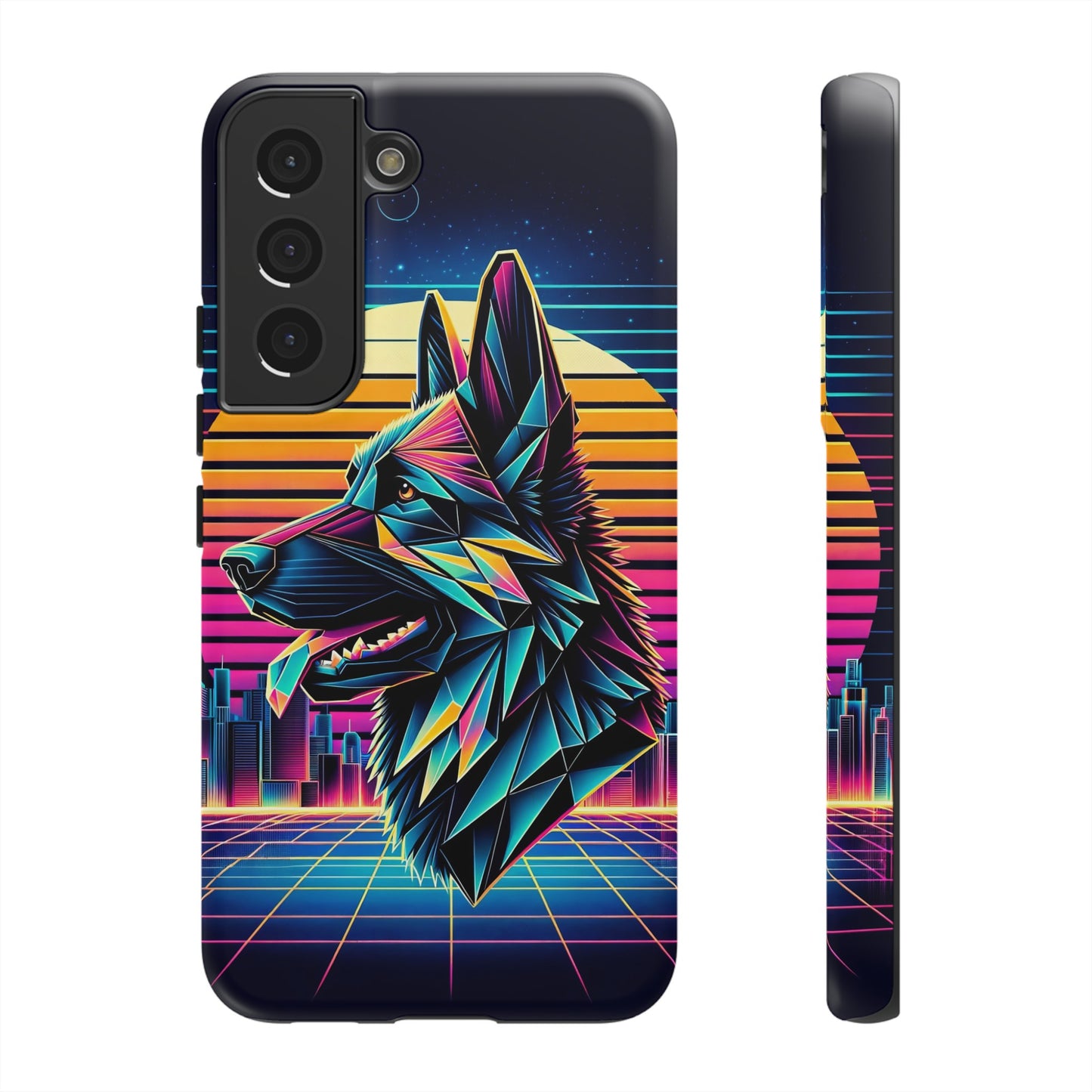 Origami and polyart German Shepherd Phone Case