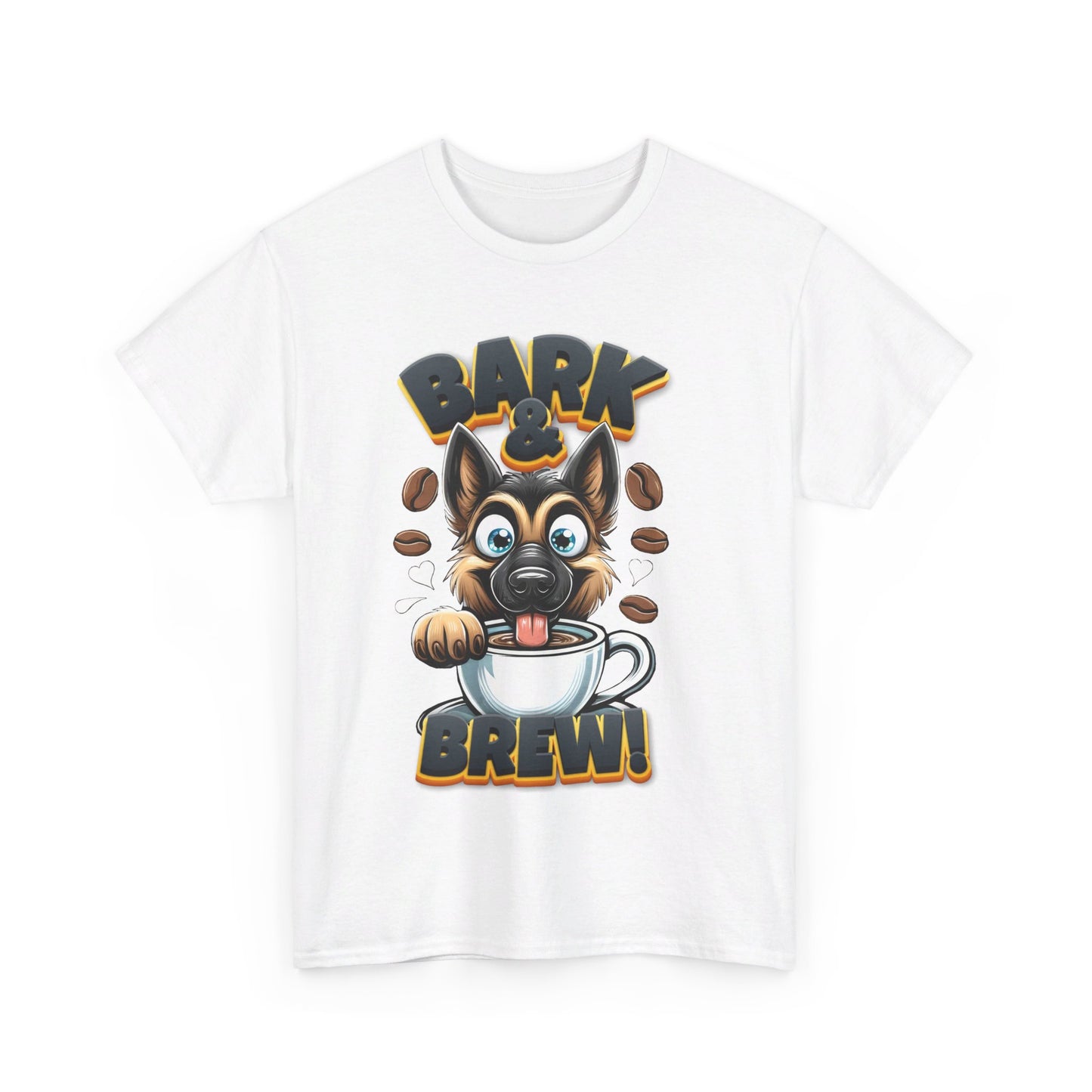 Bark and Brew T-Shirt (13 colors) (German Shepherd)