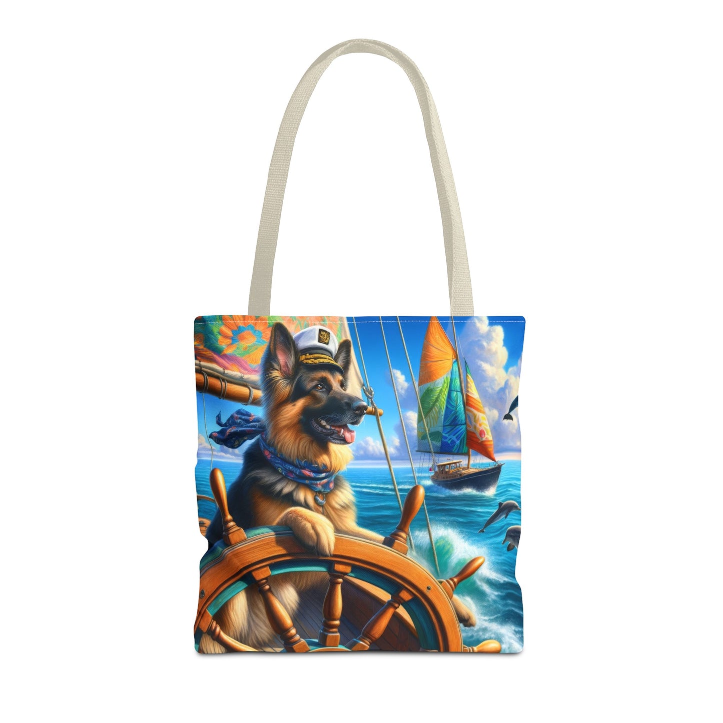 German Shepherd Boat Tote Bag