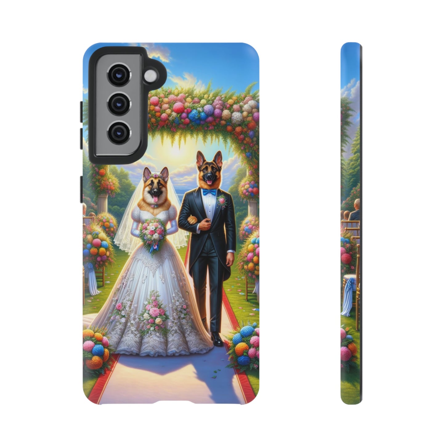 German Shepherds getting Married  Phone Case