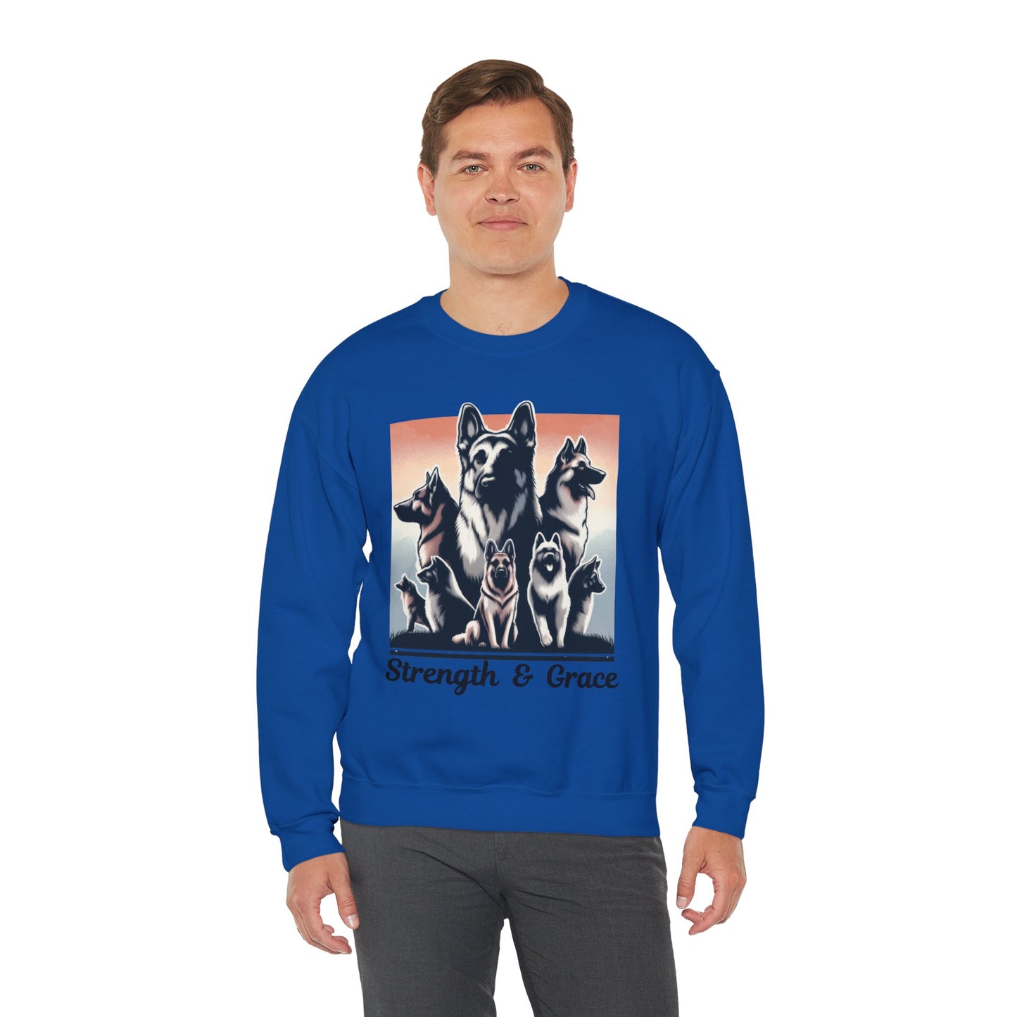 Strength And Grace Sweatshirt (10 colors) (German Shepherd)