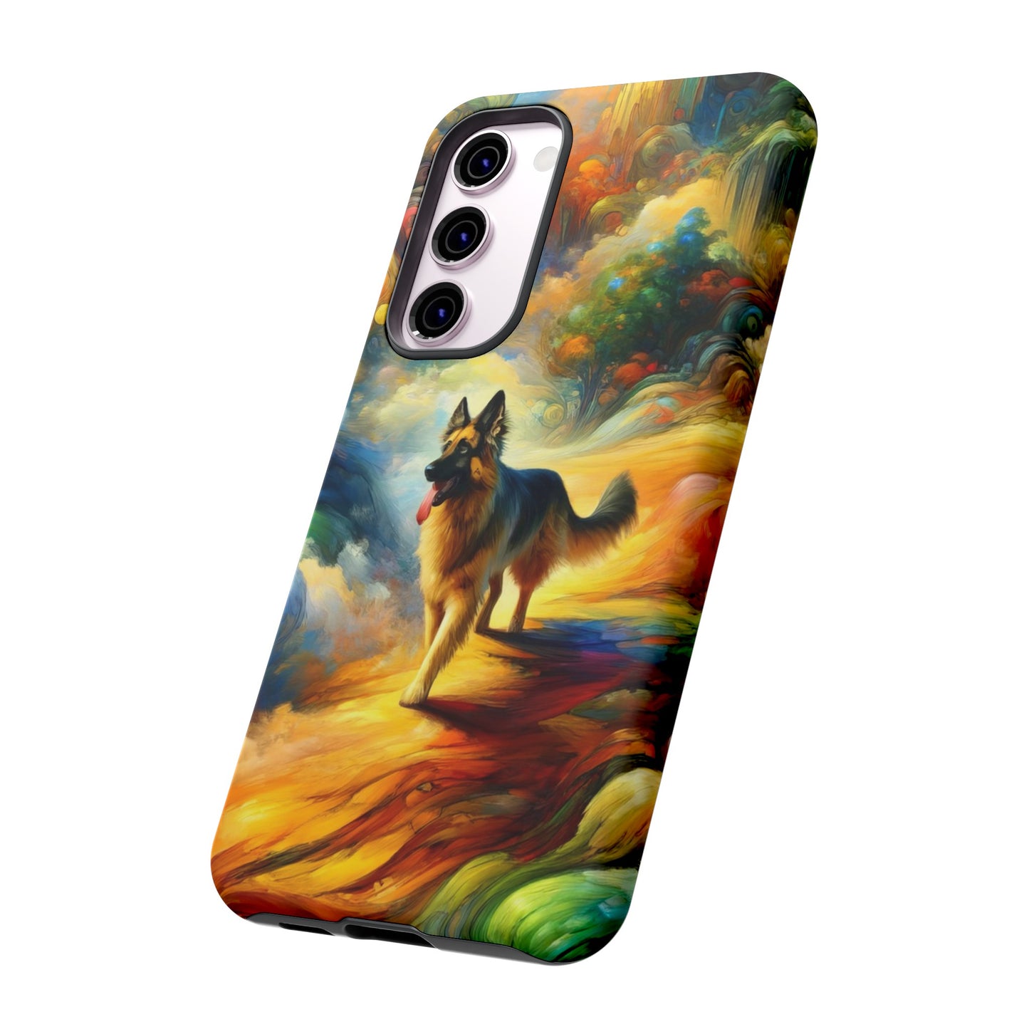 Fantasy and fauvism German Shepherd Phone Case