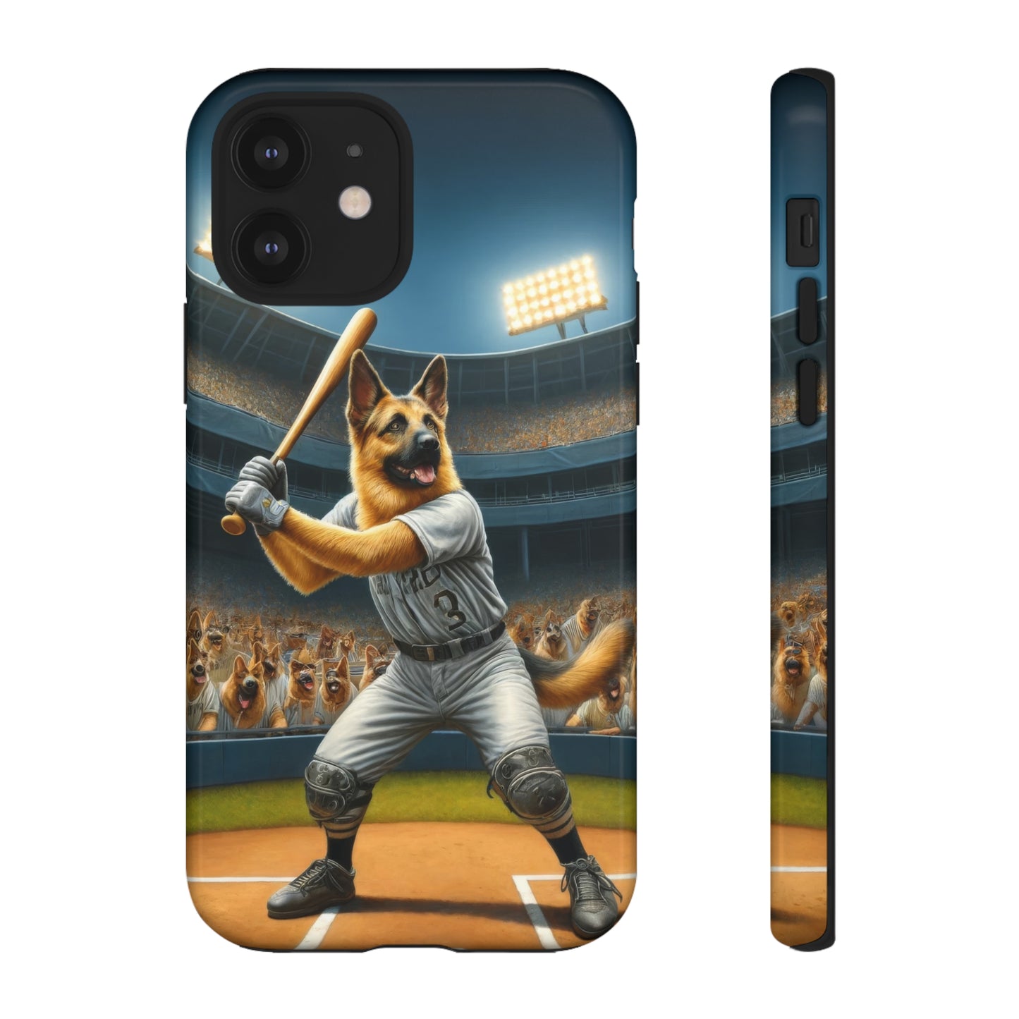 German Shepherd Playing Baseball Tough Phone Case