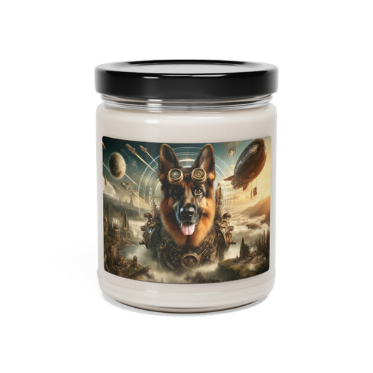 Steampunk Fantasy German Shepherd Scented Soy Candle, 9oz