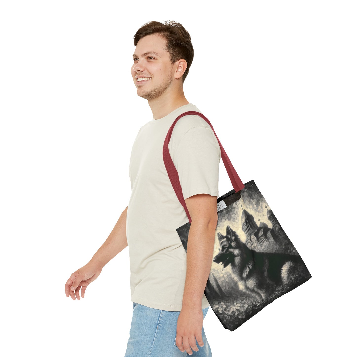 Neo-impressionism German Shepherd Tote Bag