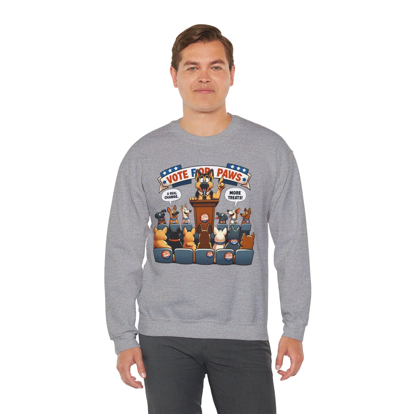 Vote For Paws Sweatshirt (10 colors) (German Shepherd)