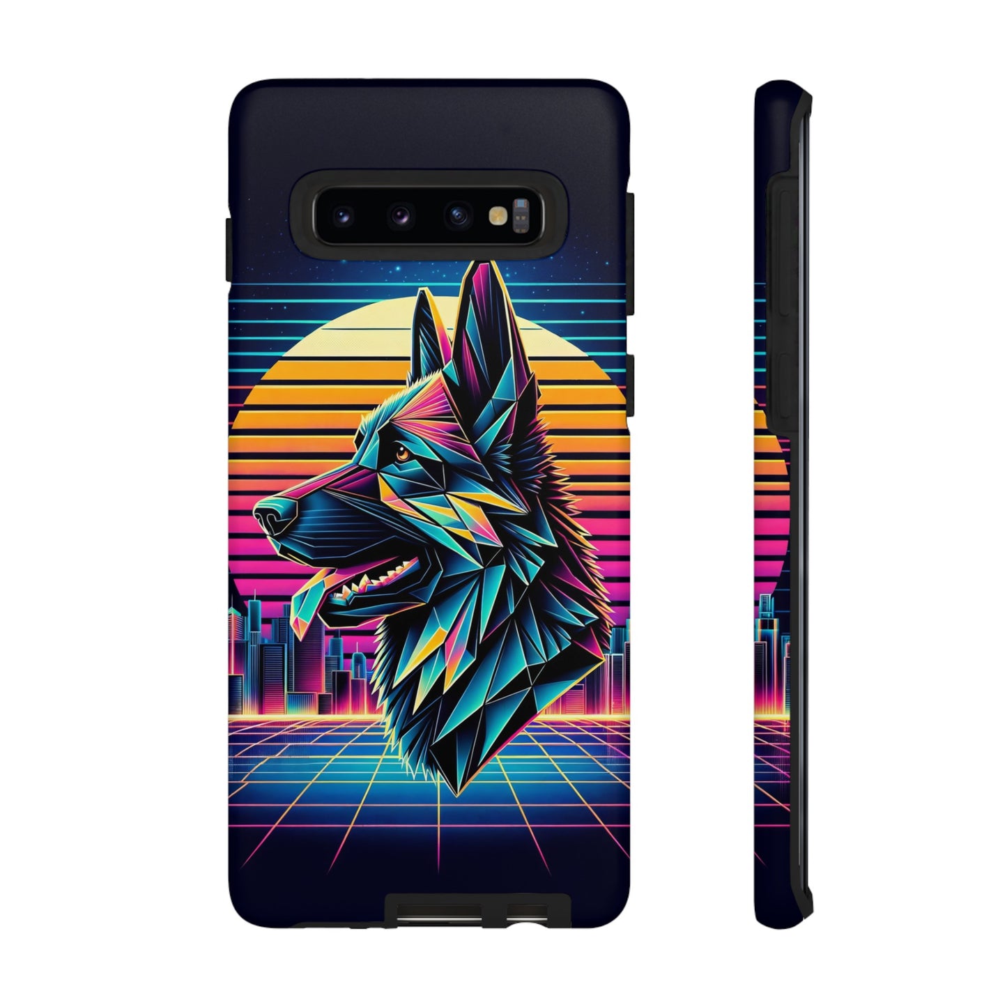 Origami and polyart German Shepherd Phone Case