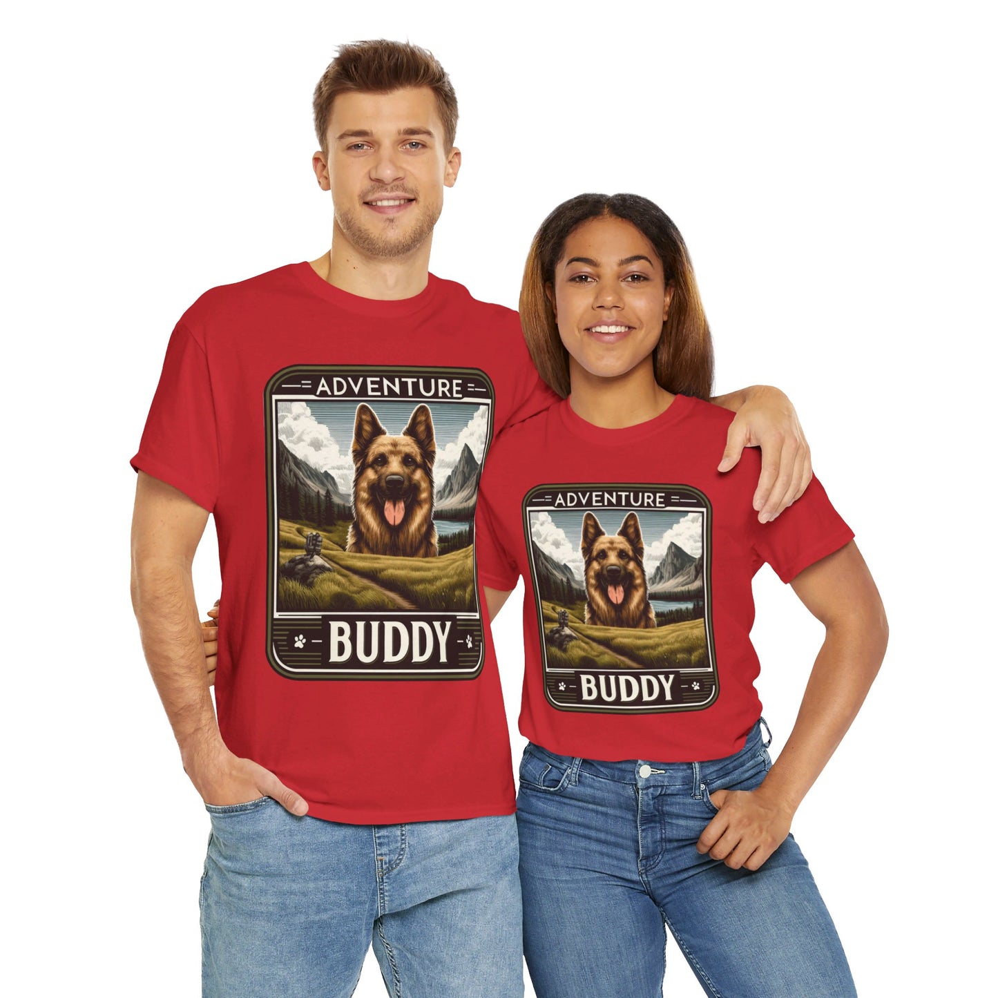 Adventure Buddy T-Shirt (13 colors) (German Shepherd)