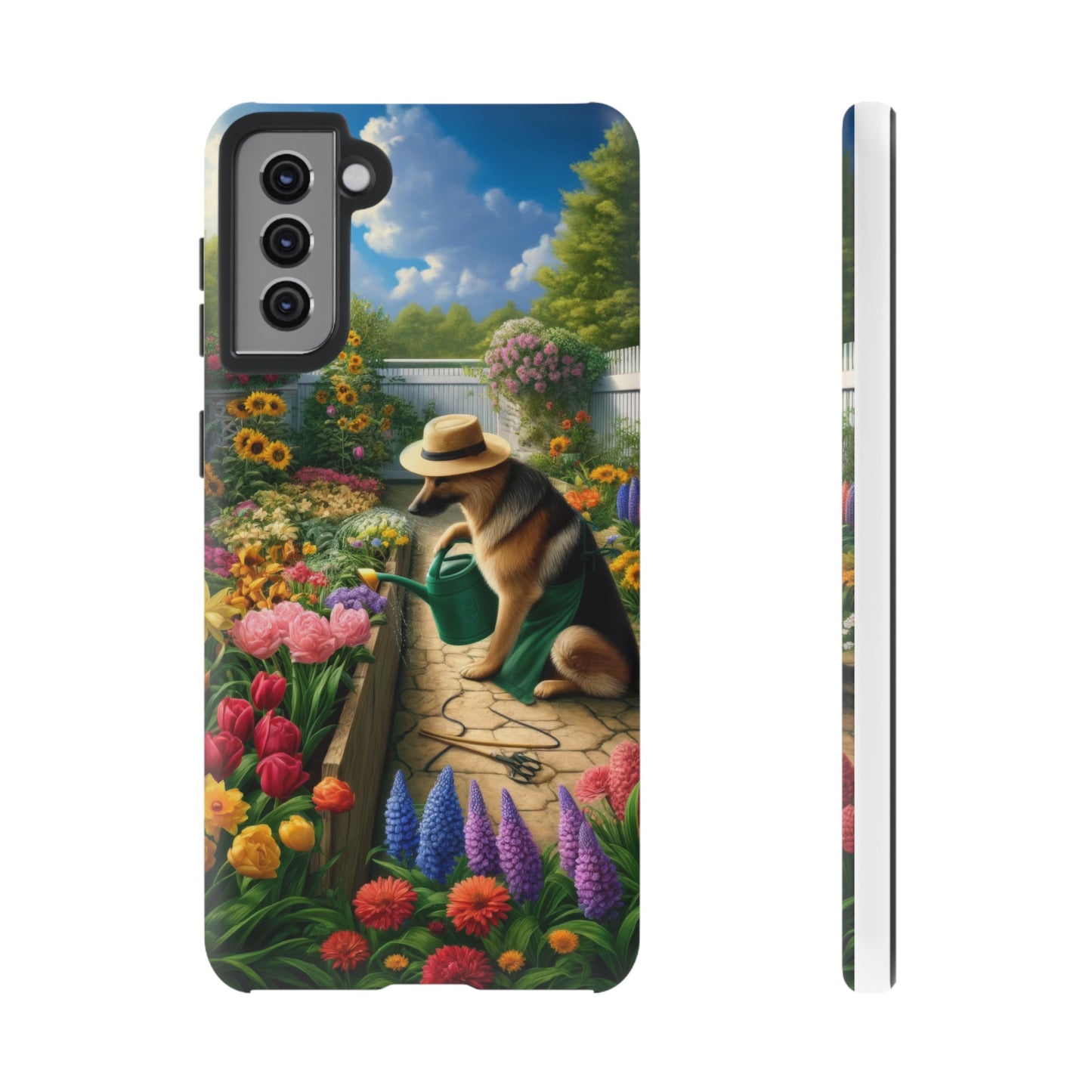 German Shepherd Gardening Phone Case