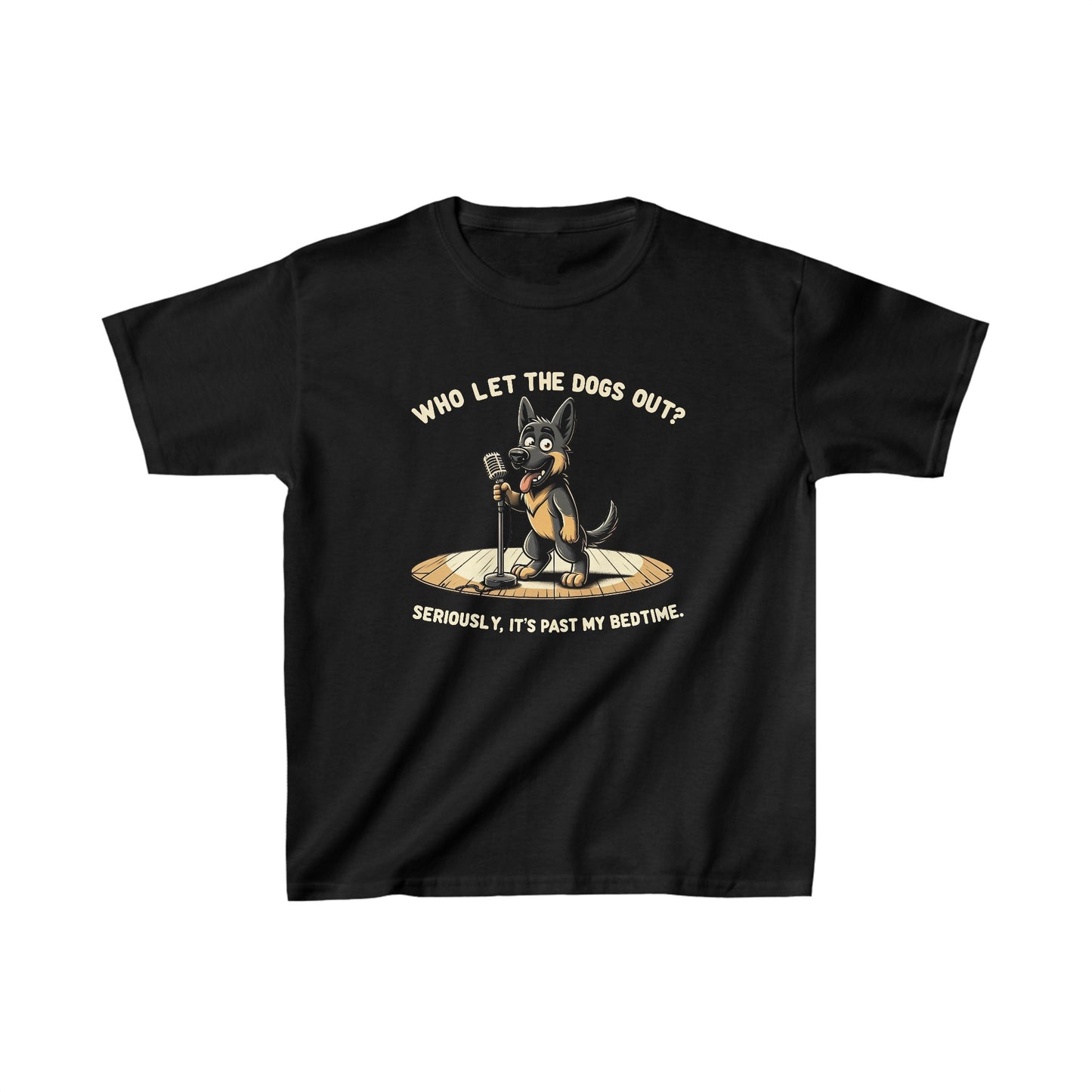 Who let the Dogs out? Kids Size T-Shirt (Multi colors) (German Shepherd)