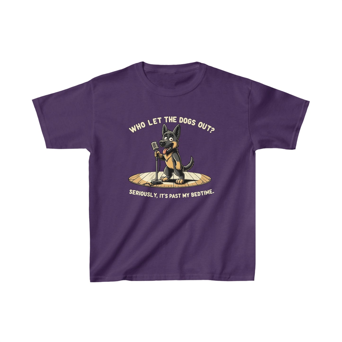 Who let the Dogs out? Kids Size T-Shirt (Multi colors) (German Shepherd)