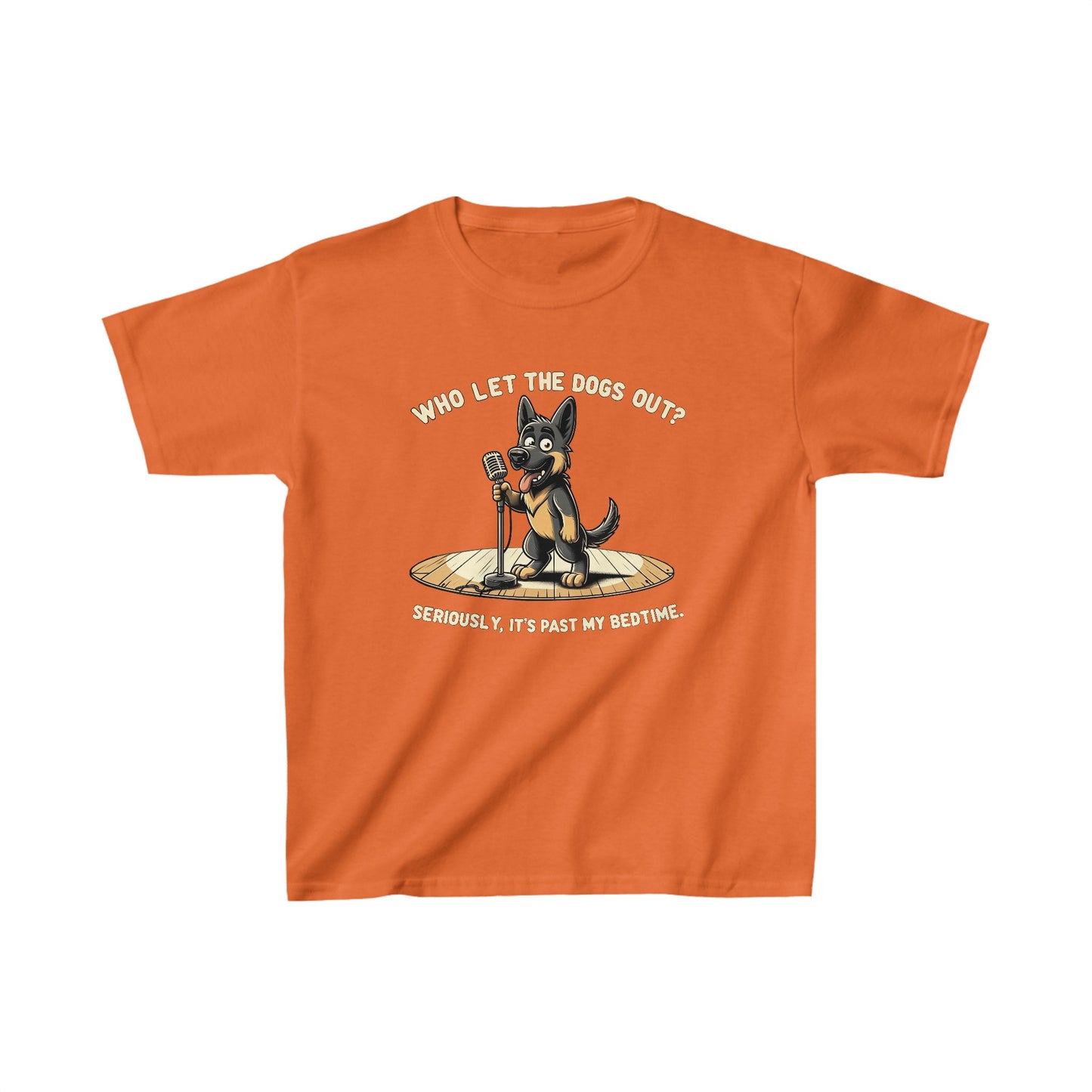 Who let the Dogs out? Kids Size T-Shirt (Multi colors) (German Shepherd)