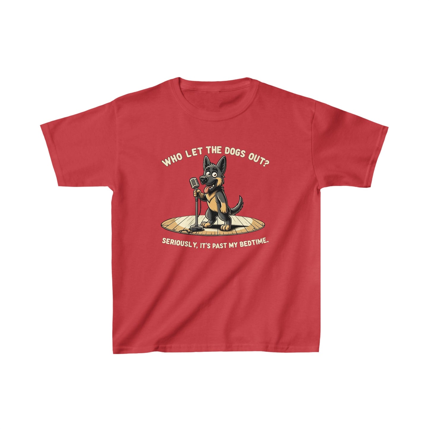 Who let the Dogs out? Kids Size T-Shirt (Multi colors) (German Shepherd)