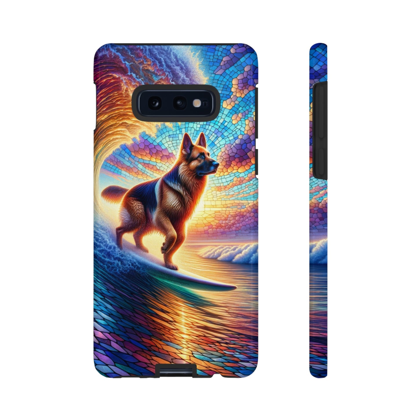 German Shepherd Surfing Phone Case