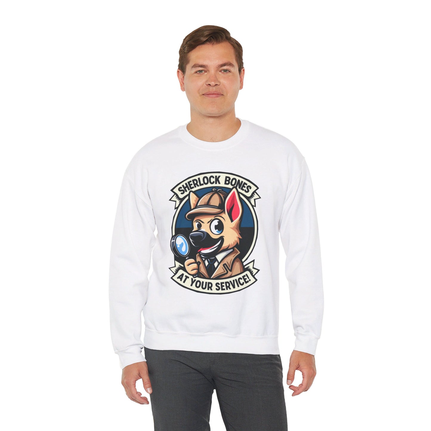 Sherlock Bones Sweatshirt (10 colors) (German Shepherd)