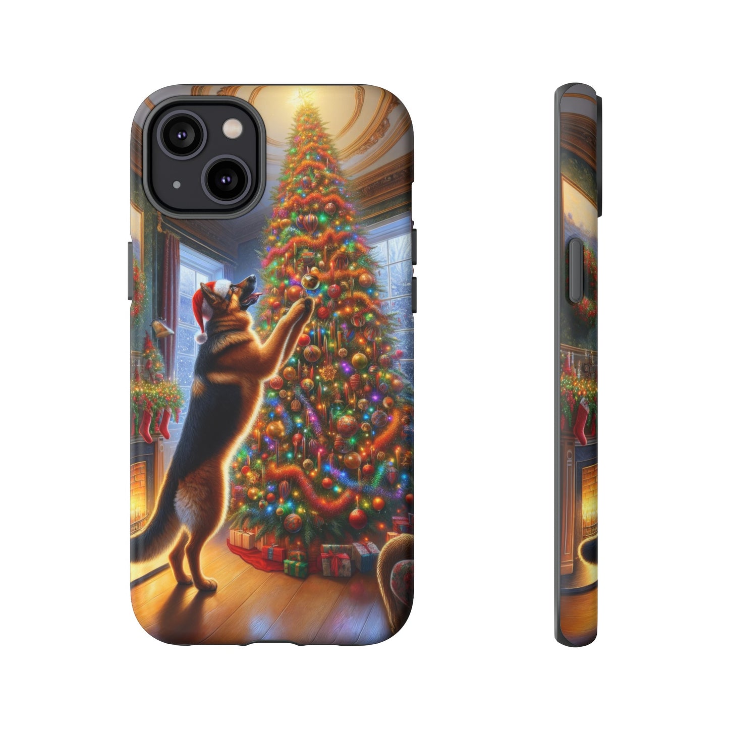 German Shepherd Christmas Tree Phone Case