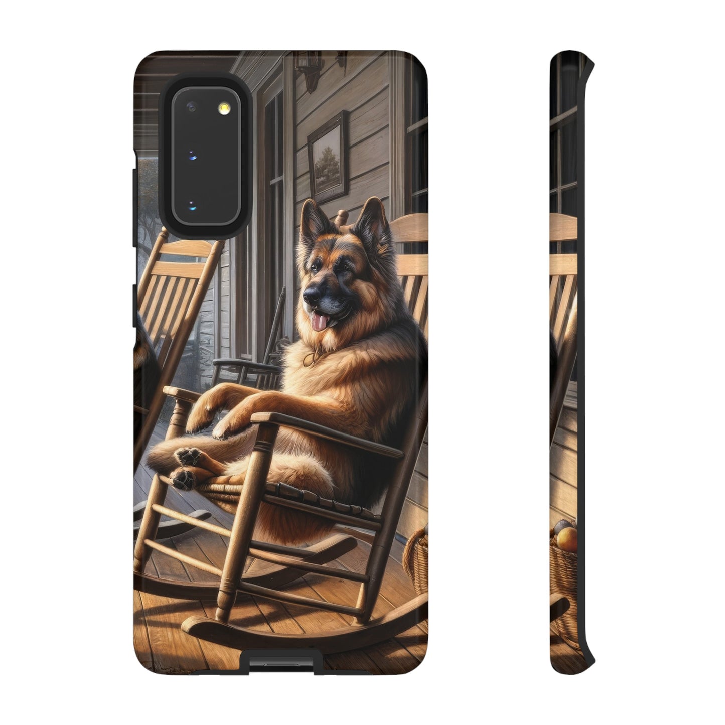 German Shepherd on the Porch Tough Phone Case