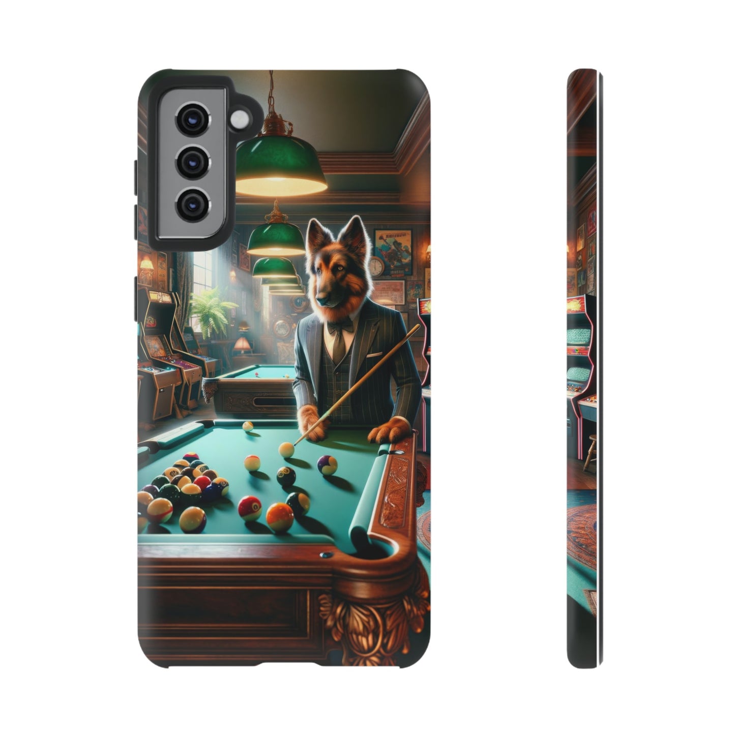 German Shepherd Playing Pool Phone Case