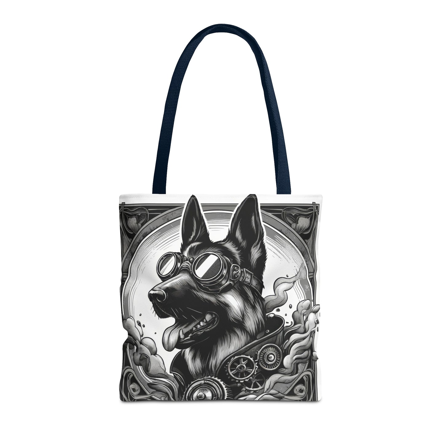 Steampunk German Shepherd Tote Bag