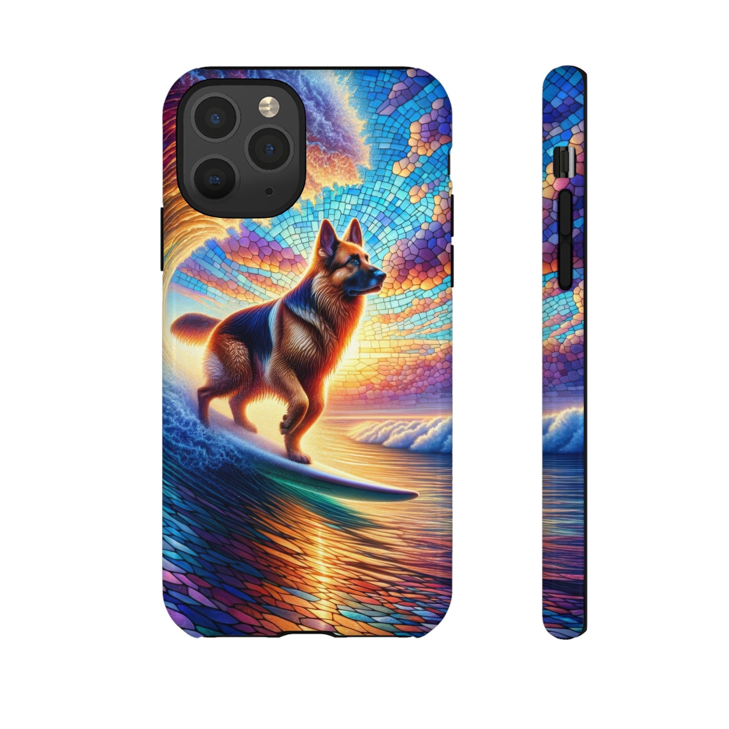 German Shepherd Surfing Phone Case