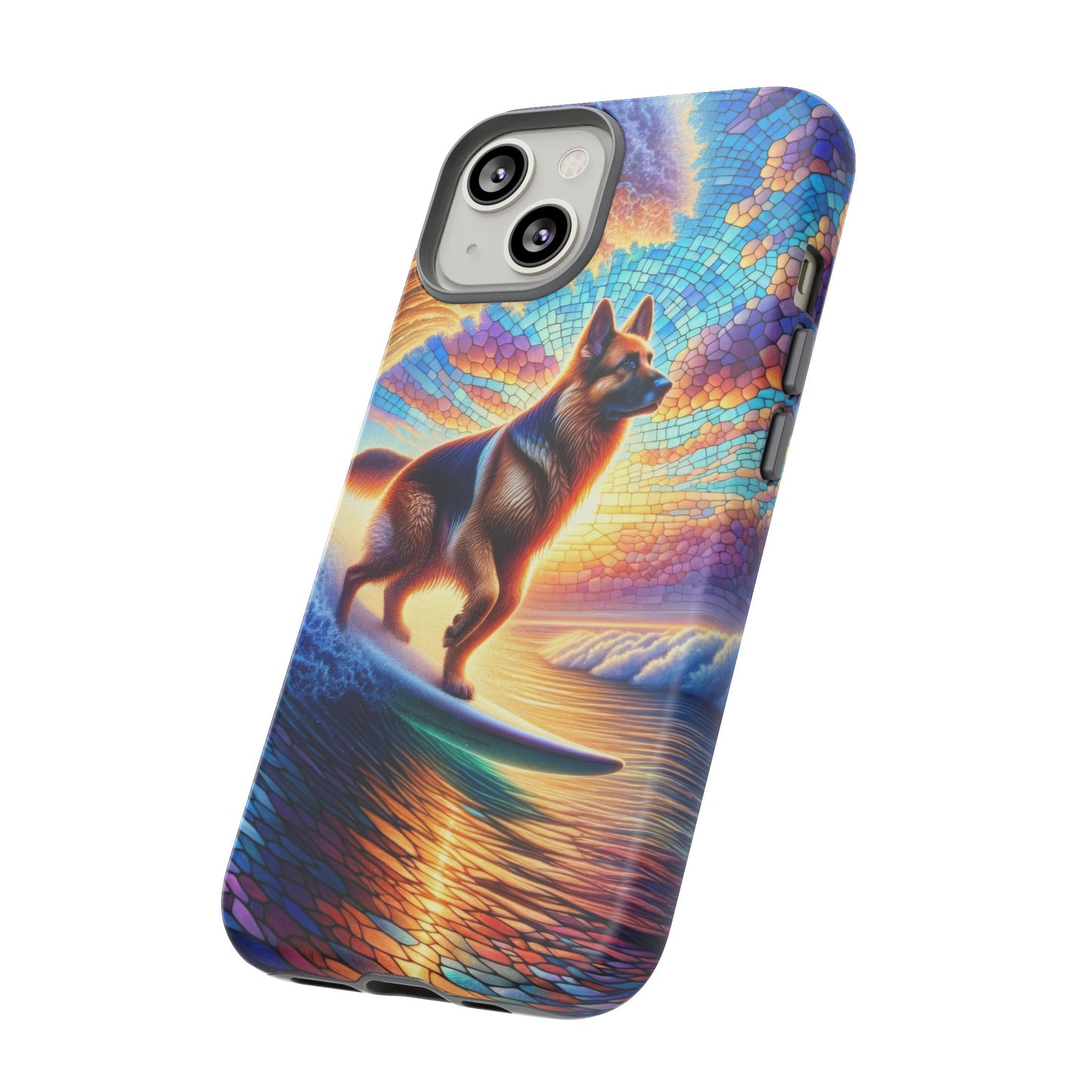 German Shepherd Surfing Phone Case