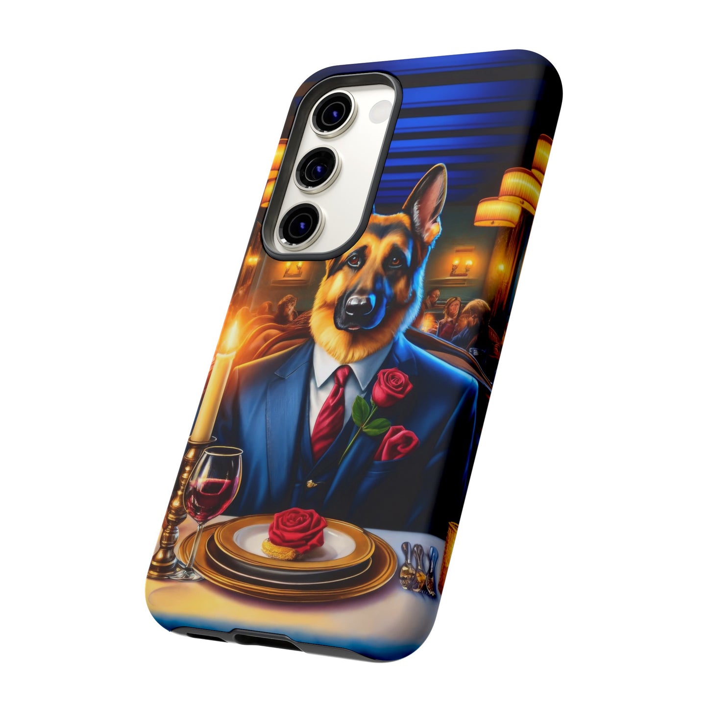 German Shepherd Going on a Date at a Restaurant Phone Case