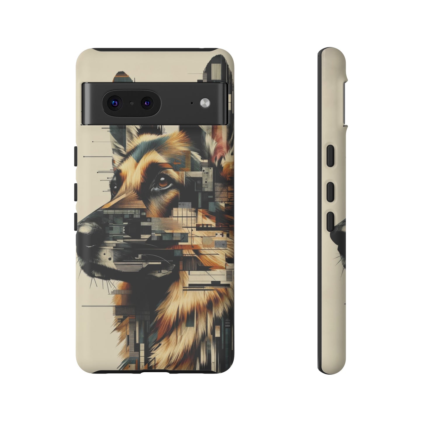 Constructivist and dadaist German Shepherd Phone Case