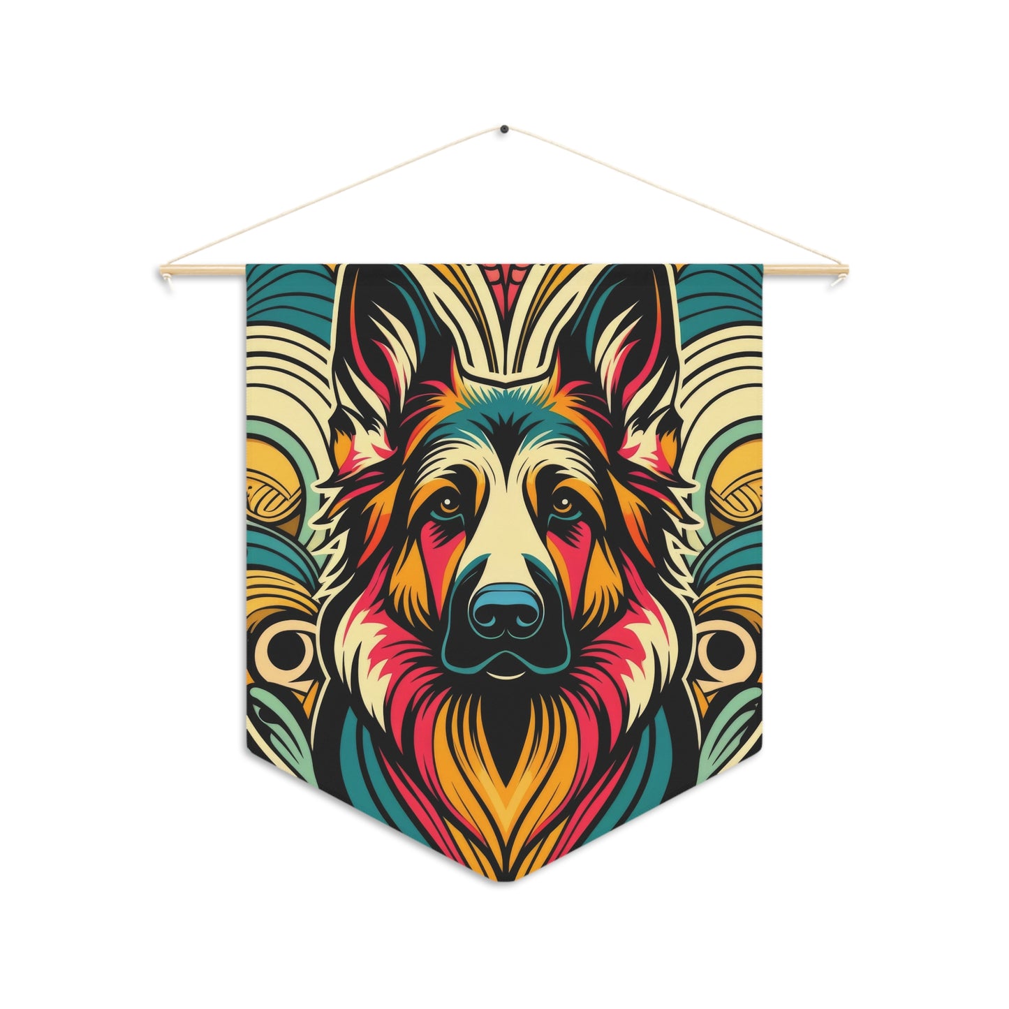 Art German Shepherd Pennant