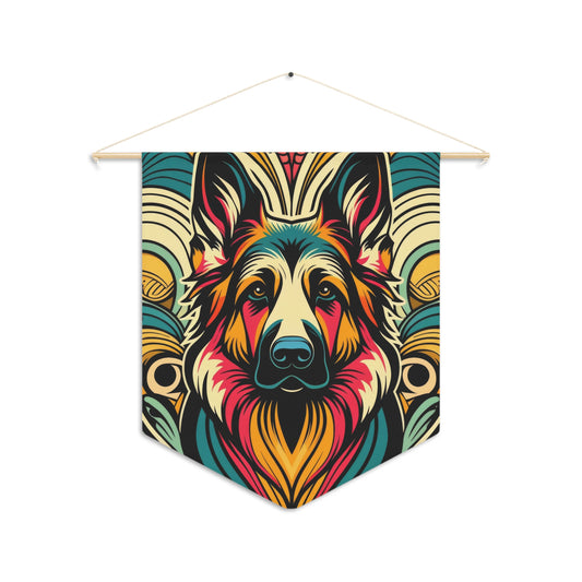 Art German Shepherd Pennant