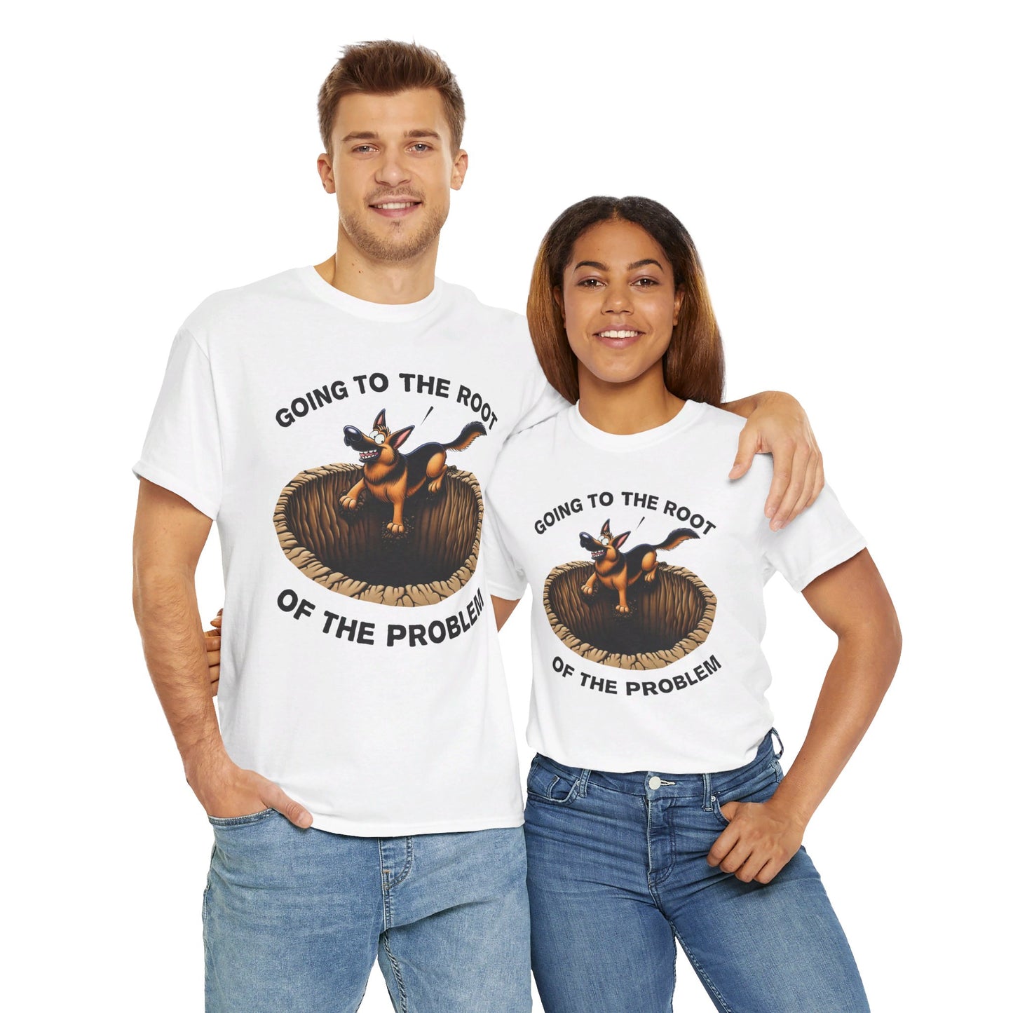 Going to the Root of the Problem. T-Shirt (13 colors) (German Shepherd)