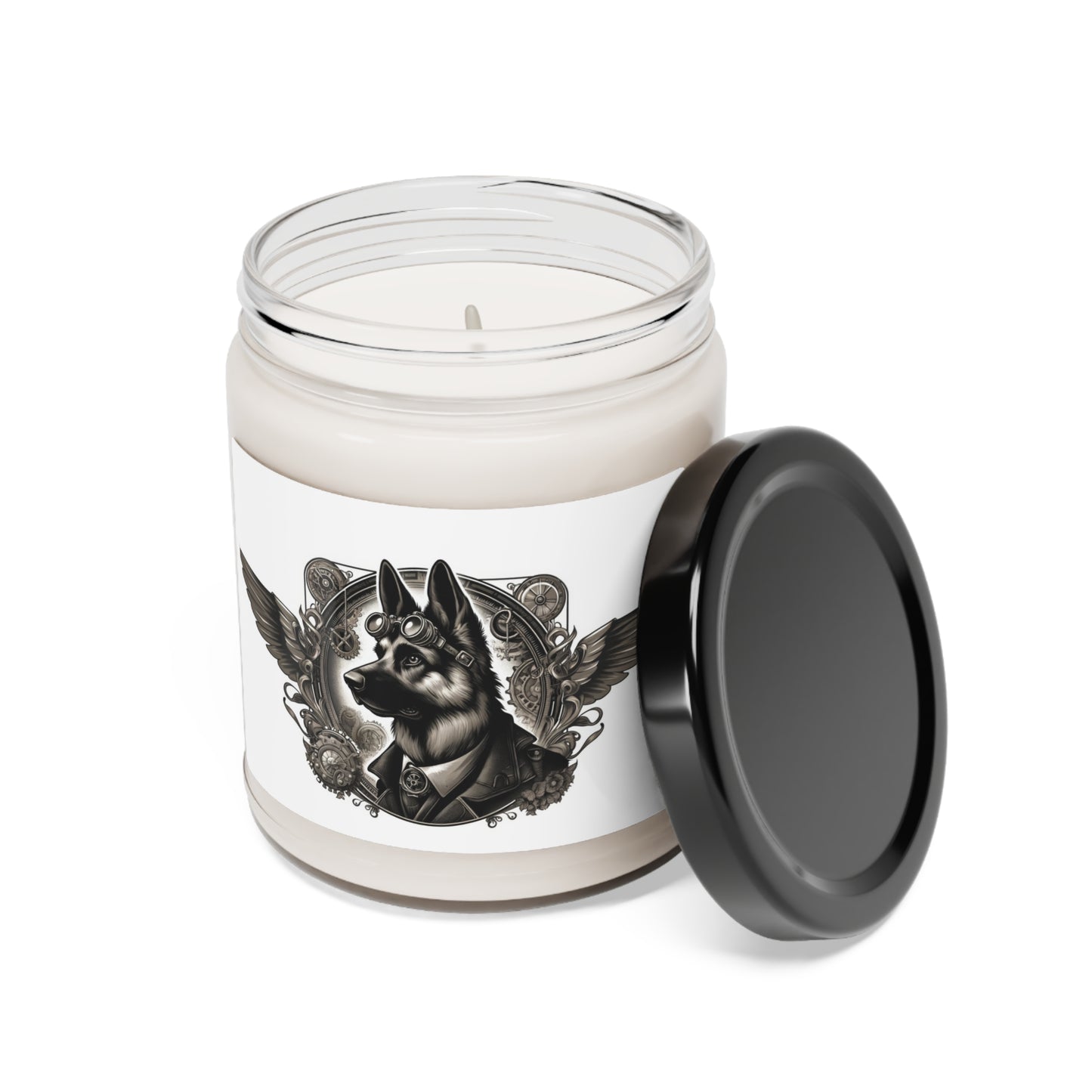 Steampunk German Shepherd Scented Soy Candle, 9oz