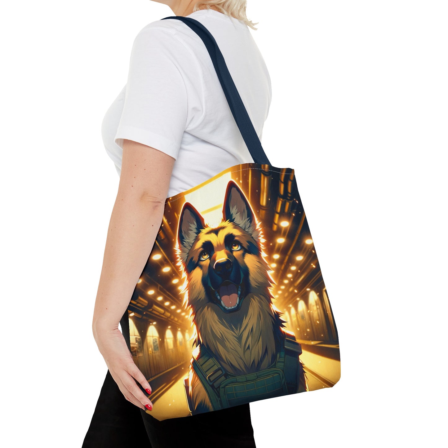 Anime German Shepherd Tote Bag