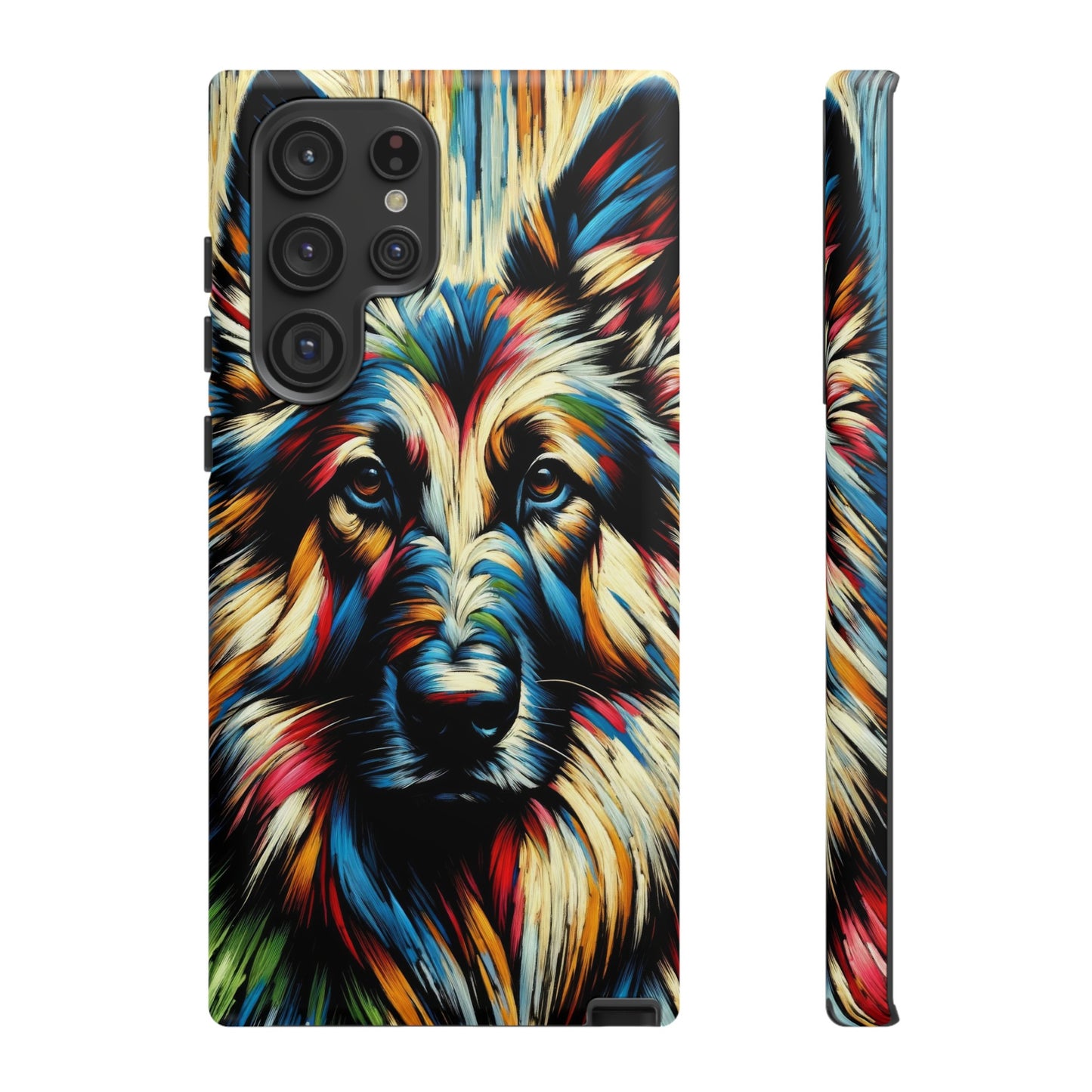 Fauvism scratchboard technique German Shepherd Phone Case