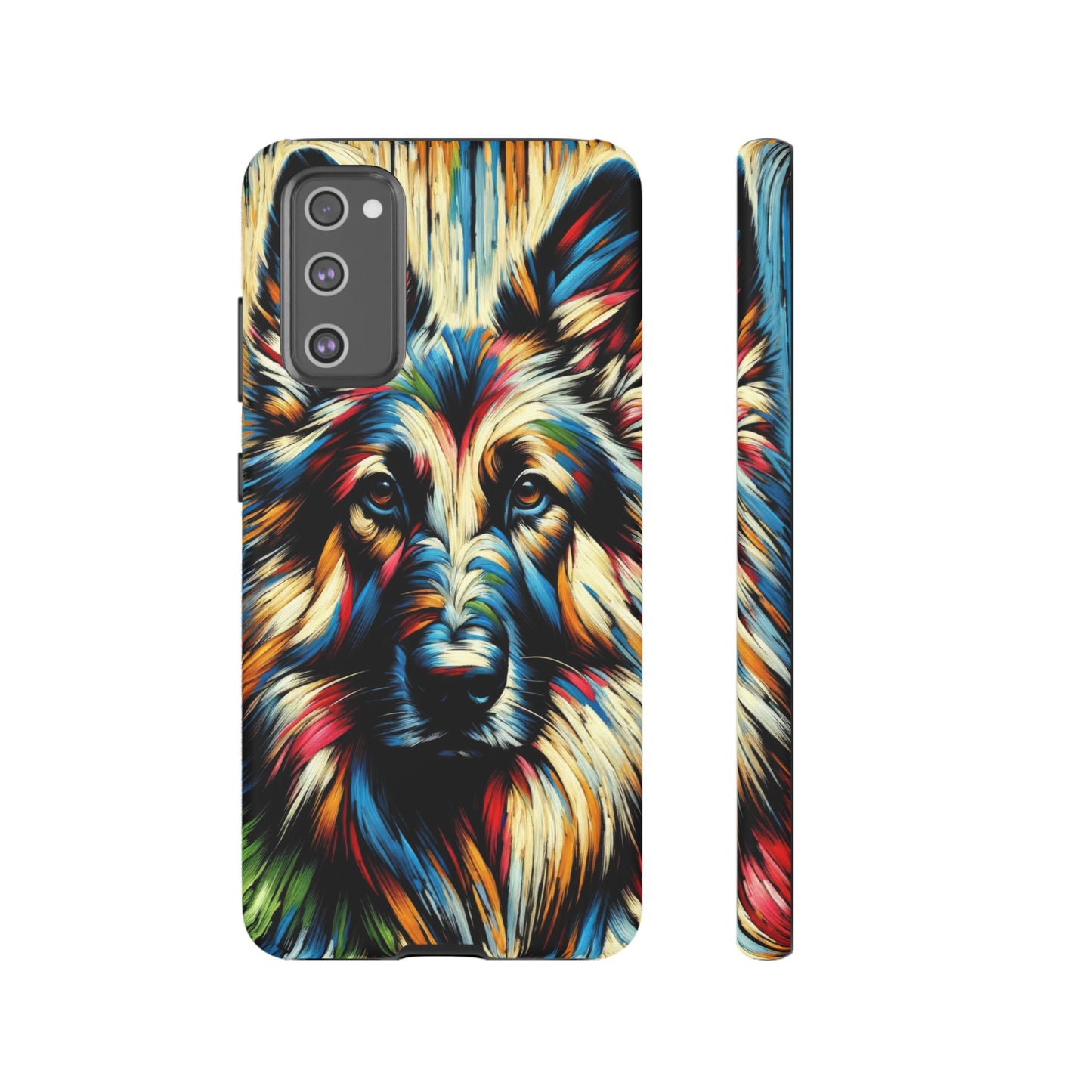 Fauvism scratchboard technique German Shepherd Phone Case