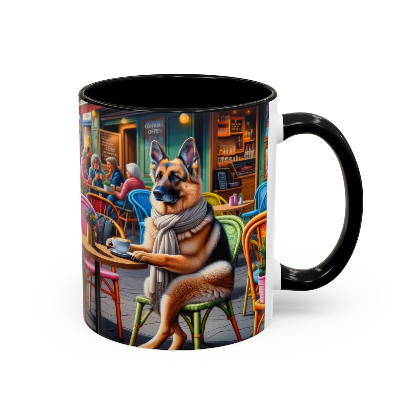 German Shepherd Drinking Coffee Coffee Mug