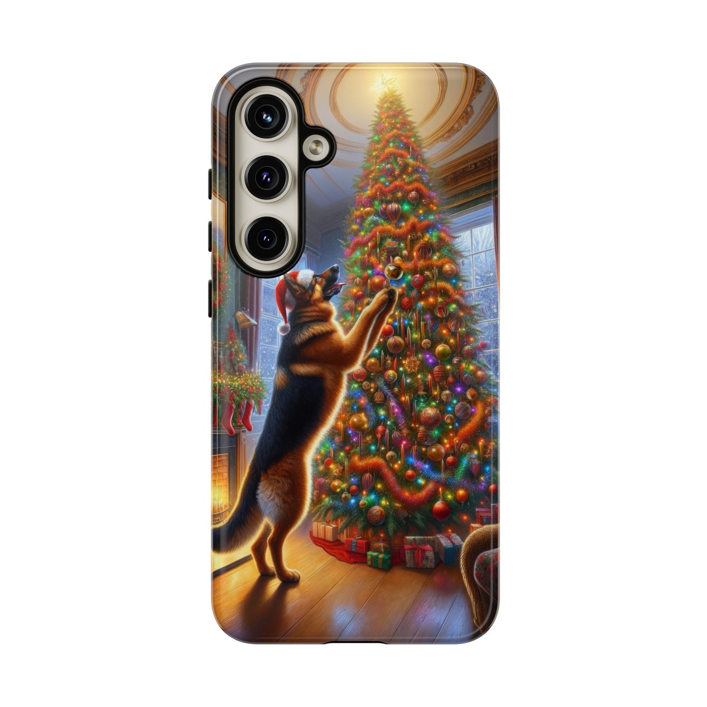 German Shepherd Christmas Tree Phone Case