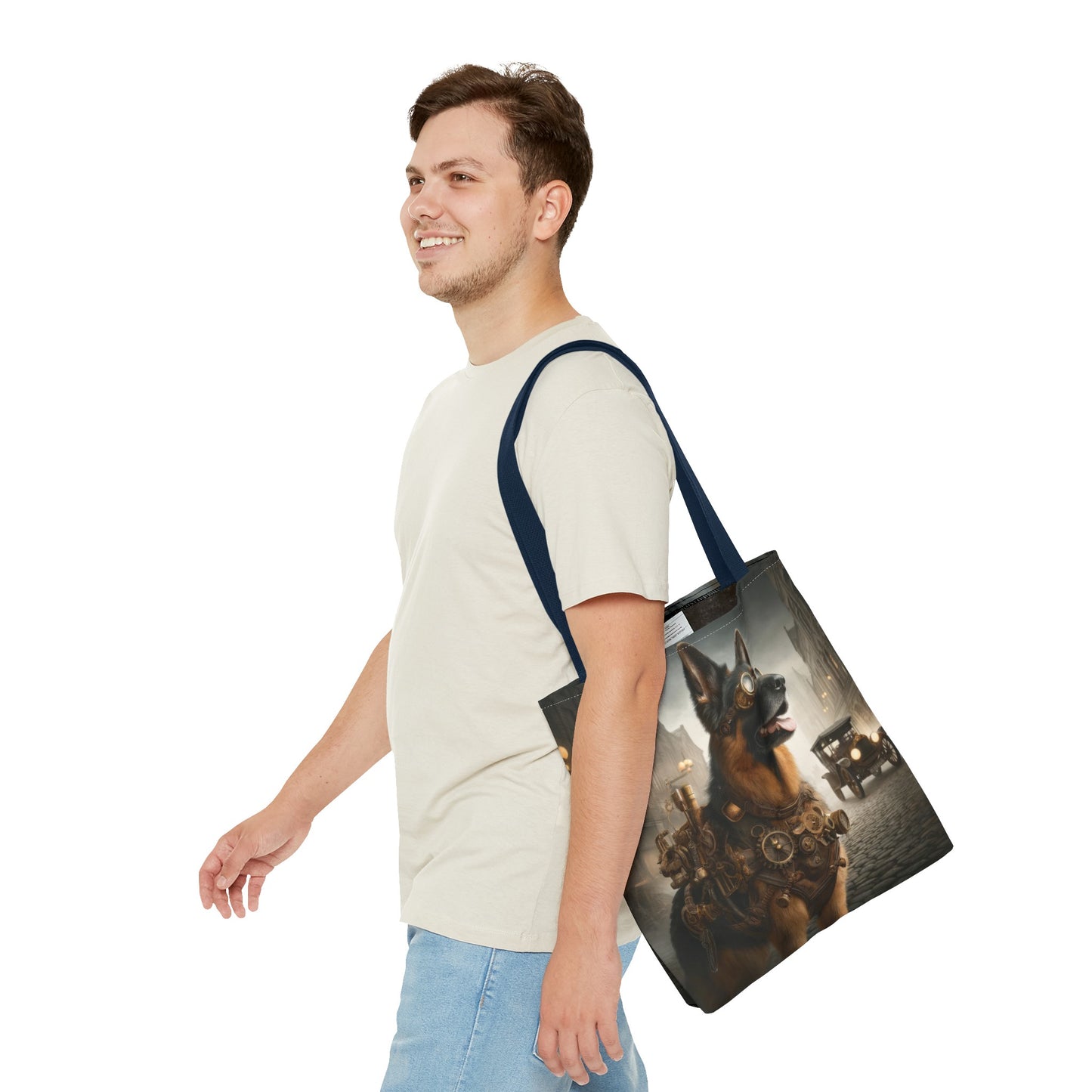 Realism and steampunk German Shepherd Tote Bag