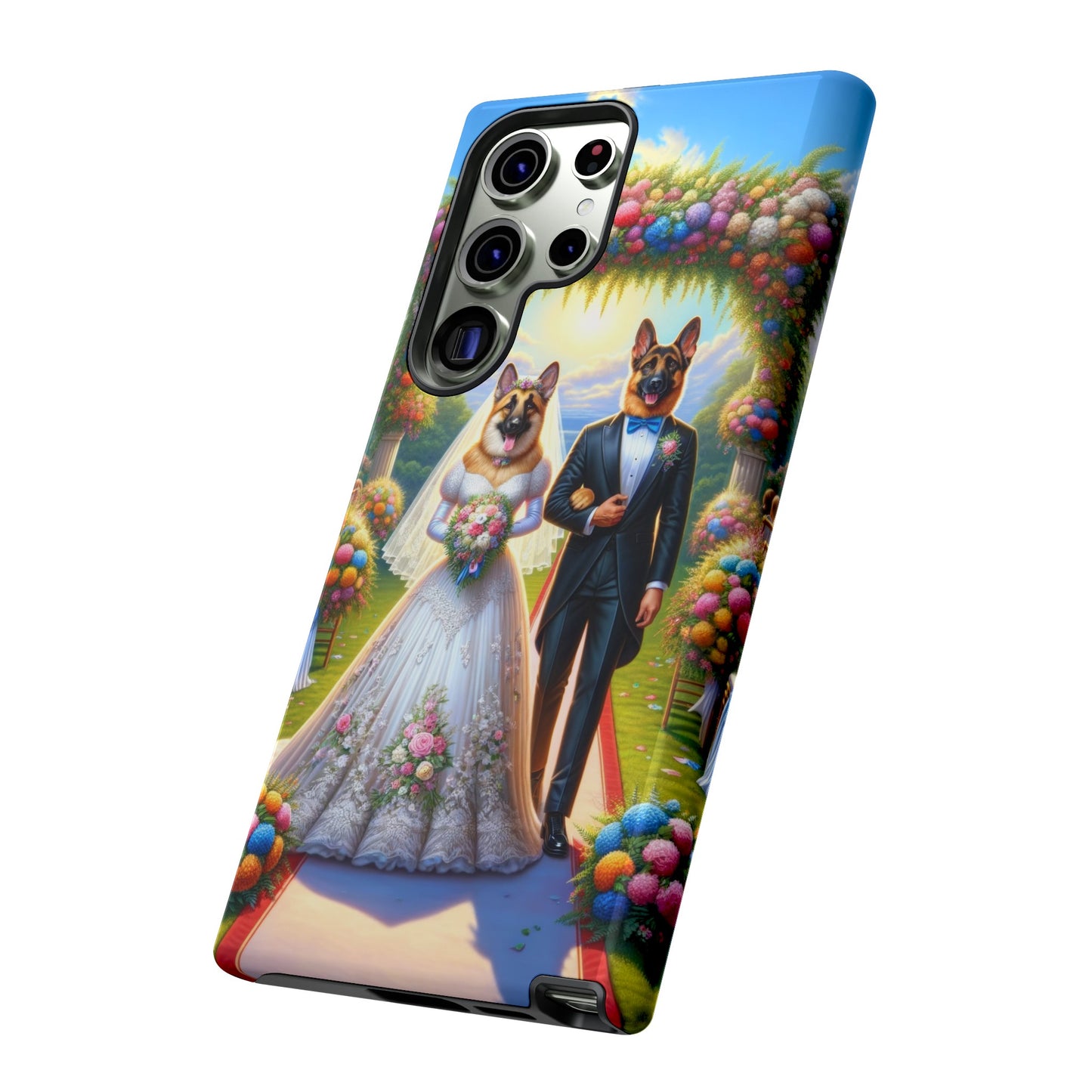 German Shepherds getting Married  Phone Case