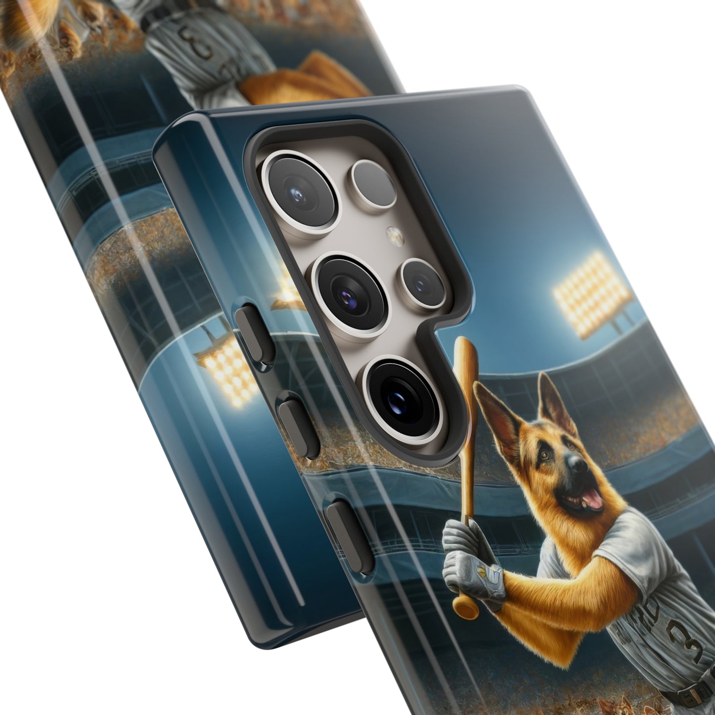 German Shepherd Playing Baseball Tough Phone Case