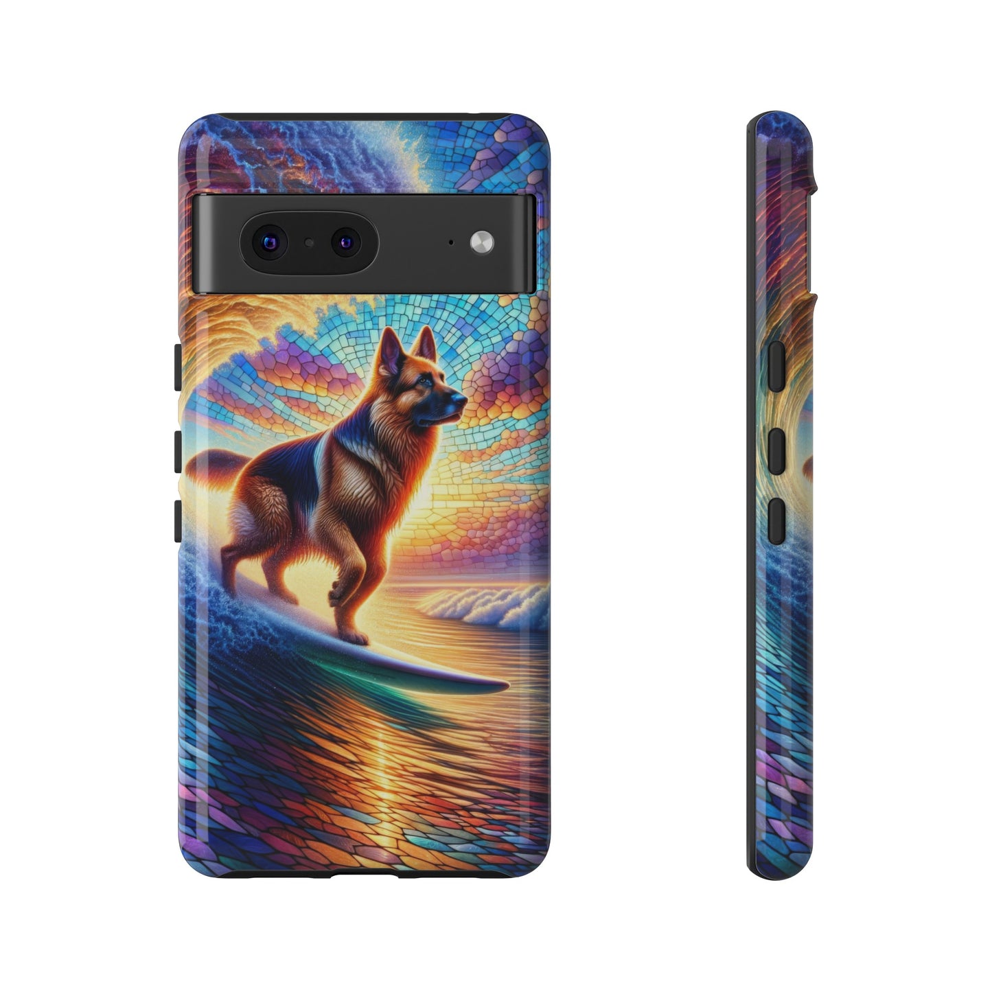 German Shepherd Surfing Phone Case