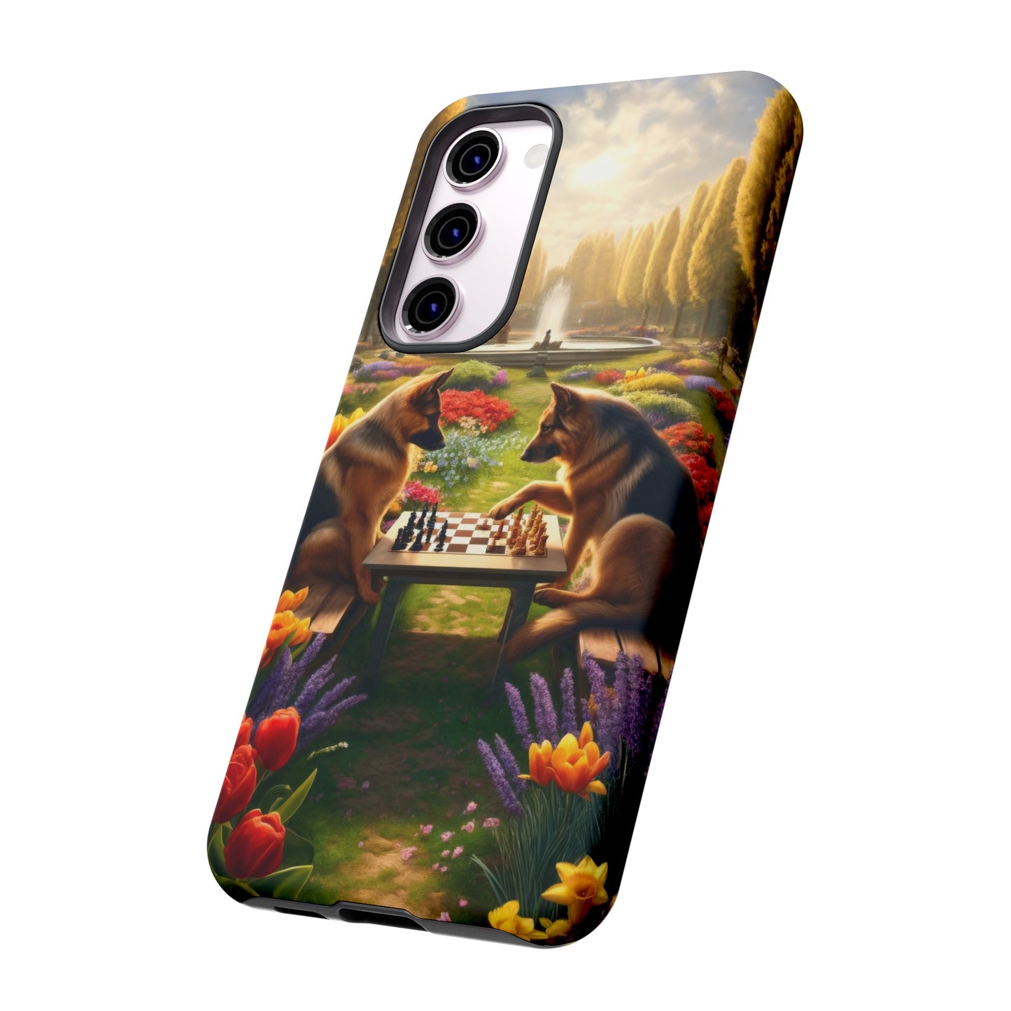 German Shepherd Playing Chess Phone Case