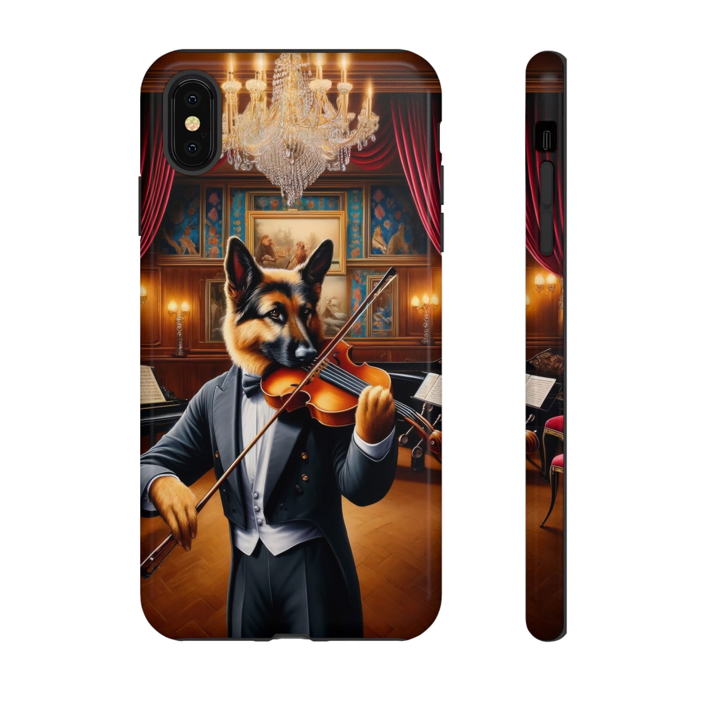 German Shepherd Playing the Violin Phone Case